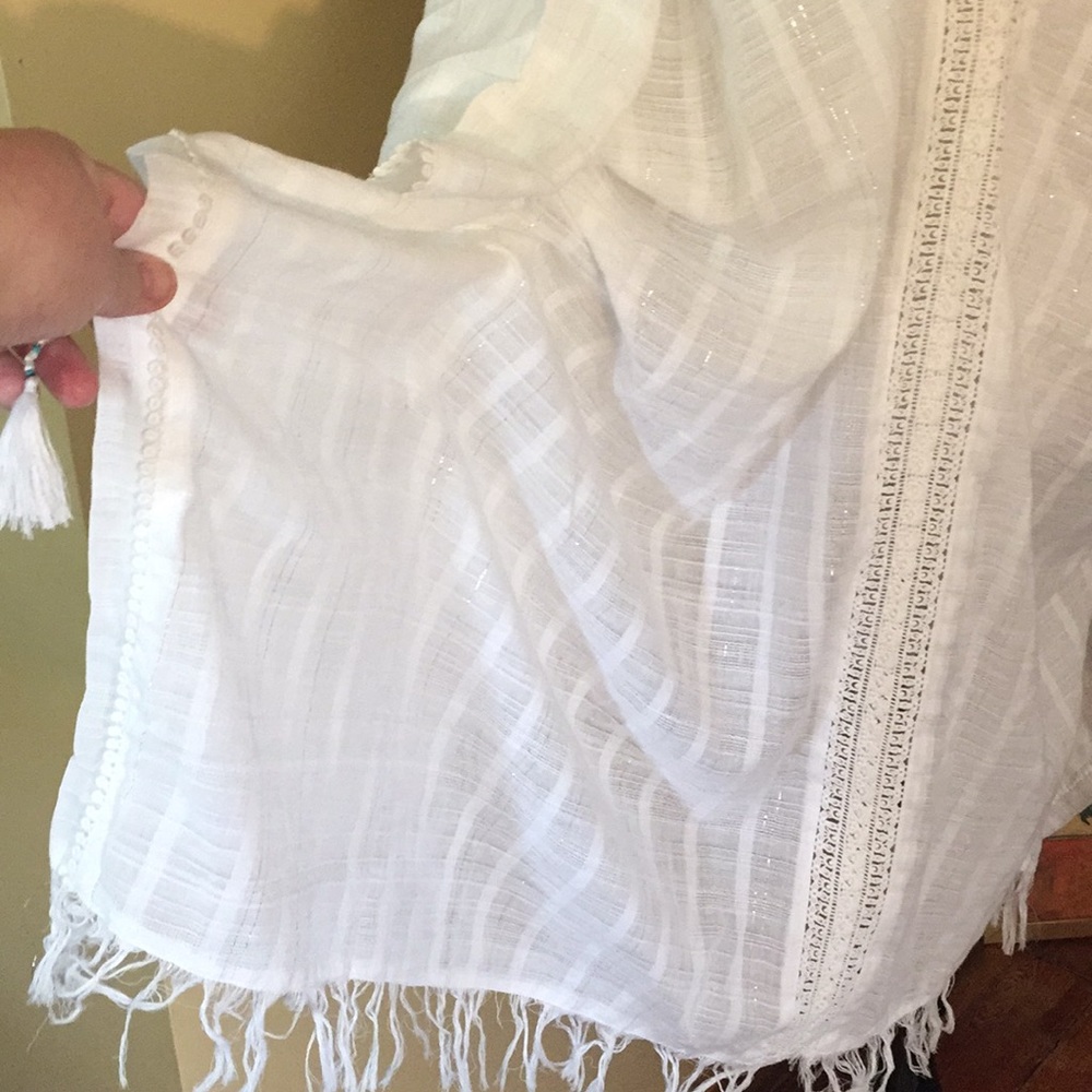 Anthropologie MUCHE MUCHETTE Embroidered Swim Coverup Ethereal Fringe $179 NEW - Picture 6 of 8